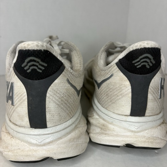 Hoka One One Clifton 9 White Running Shoes Mens 10.5 2E Wide - Picture 7 of 9
